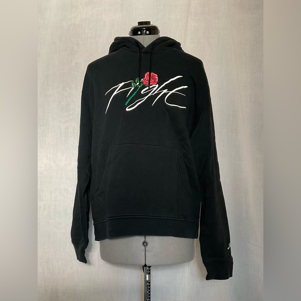 Black Jordan Hooded Pullover Sweater Medium